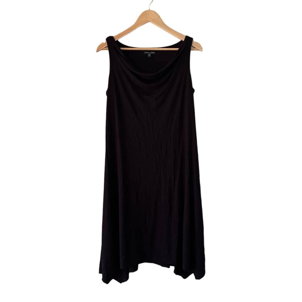 Eileen Fisher Women's Size Small Maxi Dress Cowl Neckline Black Sleeveless